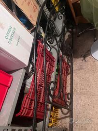 Letto ferro battuto +rete in legno
