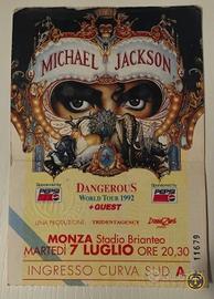 Biglietto MICHAEL JACKSON  originale 