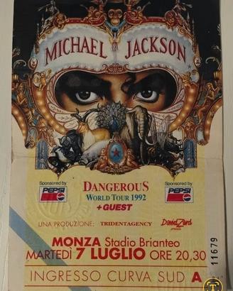 Biglietto MICHAEL JACKSON  originale 