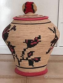 Cestino Giara rafia antica - Artigianato sardo