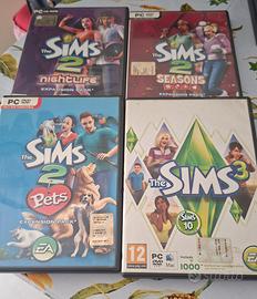 4 videogiochi PC  "The Sims"