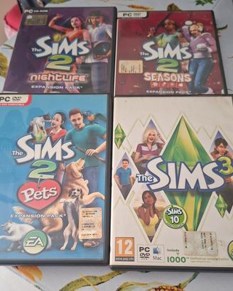 4 videogiochi PC  "The Sims"