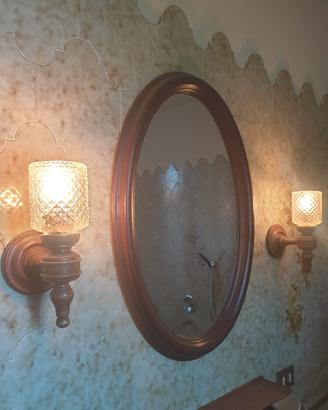 specchio e due applique vintage 