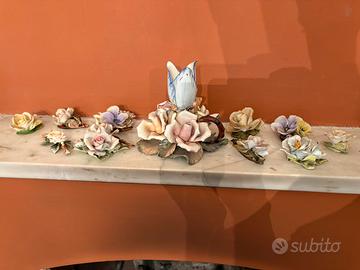 Centrotavola e 10 segnaposto Capodimonte
