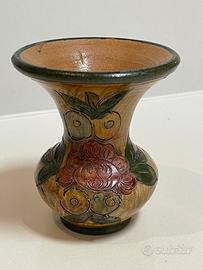 Vaso vintage in ceramica artigianale a graffito