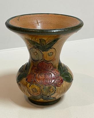 Vaso vintage in ceramica artigianale a graffito