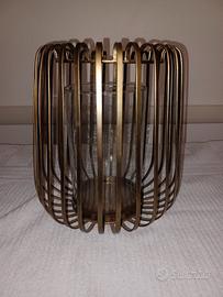 Vaso portacandele o altro in metallo simil ottone 