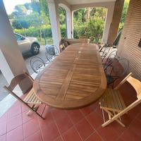 Tavolo da giardino allungabile im legno acacia