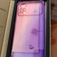 cover+2 pellicole Xiaomi poco x4 pro 5g pink purpl