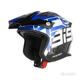 📌CASCO ACERBIS JET ARIA GRAPHIC BLU NERO TG.M 