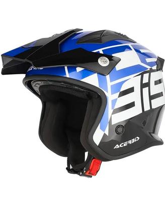 📌CASCO ACERBIS JET ARIA GRAPHIC BLU NERO TG.M 