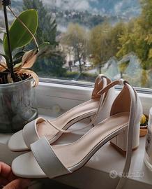 Sandali Bianchi Con Tacco