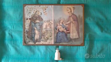Quadro antico San Rocco e San Donato luce votiva