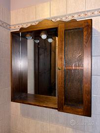 Armadietto pensile da bagno con specchio