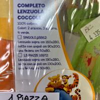 Lenzuola e federe e copripiumino  disney 1 piazza