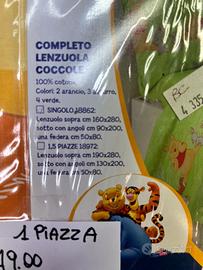 Lenzuola e federe e copripiumino  disney 1 piazza