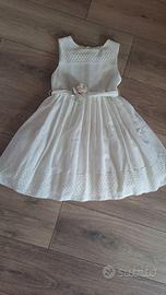 Abito da cerimonia bambina colore panna  9 anni