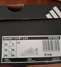 adidas grand court 2.0 k nuove misura 34