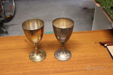 Calici e vassoio Silver plated