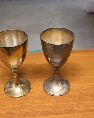 Calici e vassoio Silver plated