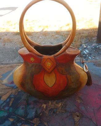 BORSA CON MANICO IN LEGNO INTEGRA