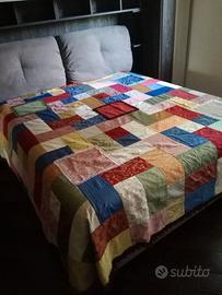 COPRILETTO MATRIMONIALE PATCHWORK FATTO A MANO