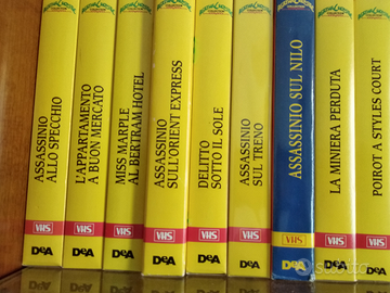 9 VHS ORIGINALI Agatha Christie