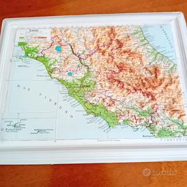 Cartina geografica vintage, anni 66/67