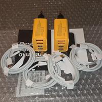 Lotto di 2 Kit Completi Caricatore + 4 Cavi USB-C