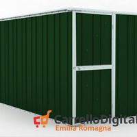 deposito attrezzi giardino 175x307 verde scuro