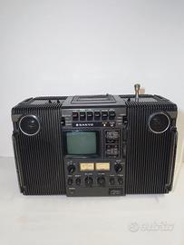 Vintage Sanyo Boombox Cassette Stereo Radio TV