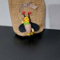 sacchetto in juta con decorazione ape