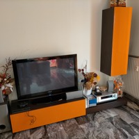 Mobile soggiorno Wenge'/Arancione laccato