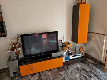 Mobile soggiorno Wenge'/Arancione laccato