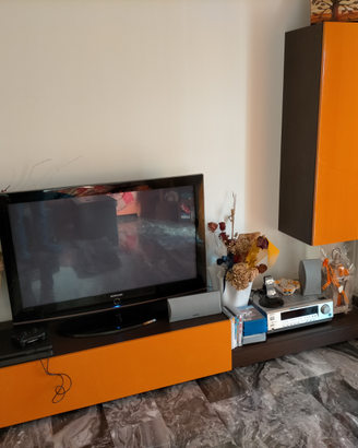 Mobile soggiorno Wenge'/Arancione laccato