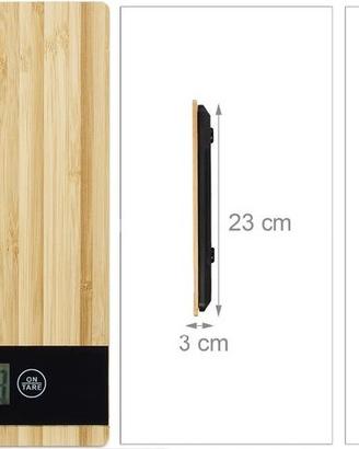 Bilancia da Cucina Digitale Bambù max 5 kg