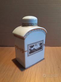 scatola porta tè Richard Ginori Pittoria Fiesole