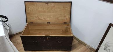 Cassapanca baule in legno antico 103x50 alto 45