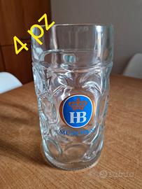 4 Boccali Birra con Manico da 1 litro HB