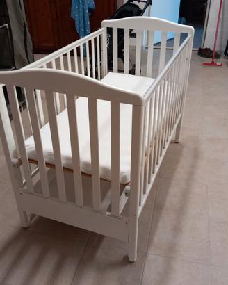 LETTINO IN LEGNO WEB AZZURRA DESIGN CON MATERASSO