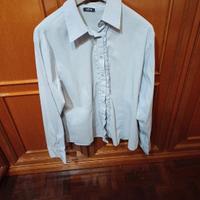 Camicia celeste con motivo tg 50