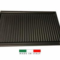 Piastra in ghisa per barbecue bifacciale