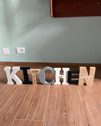 Scritta Kitchen decorazione