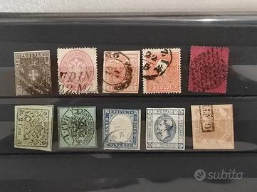 lotto francobolli antichi stati italiani Sardegna