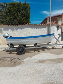 Barca a motore, motore e carrello