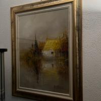 Quadro con casa gialla