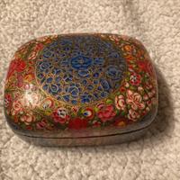 Scatoletta legno dipinta a mano