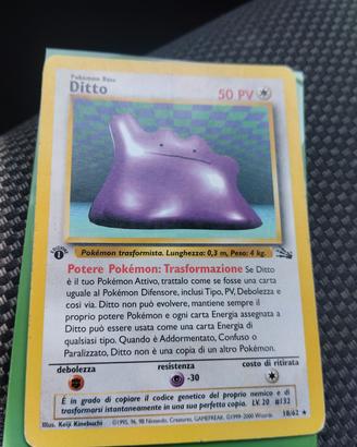 carta Pokemon Ditto prima edizione 