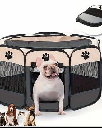 Recinsione portatile pieghevole per cani