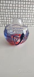 Vaso in vetro artistico anni '70 di Moser